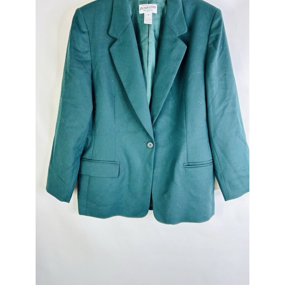 Vintage 90s Pendleton Irgin Wool Single Button Bl… - image 4